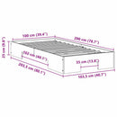 vidaXL Ágykeret Barna 100 x 200 cm