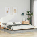 vidaXL Ágykeret Barna 200 x 200 cm Tömör fenyőfa