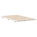 vidaXL Földi ágykeret Fehér 135 x 190 cm Tömör fenyőfa