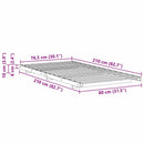 vidaXL Ágykeret Faggyú barna 80 x 210 cm Tömör fenyőfa