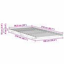 vidaXL Ágykeret Fehér 100 x 210 cm Tömör fenyőfa