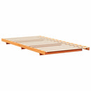 vidaXL Ágykeret Faggyú barna 100 x 210 cm Tömör fenyőfa