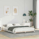 vidaXL Földi ágykeret Fehér 160 x 210 cm Tömör fenyőfa