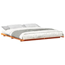 vidaXL Ágykeret Faggyú barna 180 x 210 cm Tömör fenyőfa