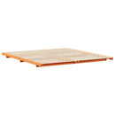 vidaXL Ágykeret Faggyú barna 200 x 210 cm Tömör fenyőfa