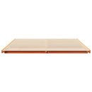 vidaXL Ágykeret Faggyú barna 200 x 210 cm Tömör fenyőfa