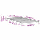 vidaXL Ágykeret Faggyú barna 80 x 220 cm Tömör fenyőfa
