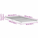 vidaXL Ágykeret Barna 90 x 220 cm Tömör fenyőfa
