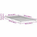 vidaXL Ágykeret Faggyú barna 100 x 220 cm Tömör fenyőfa