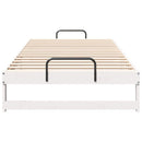 vidaXL Ágykeret Fehér 100 x 200 cm Tömör fenyőfa