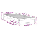 vidaXL Ágykeret Fehér 100 x 200 cm Tömör fenyőfa