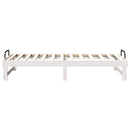 vidaXL Ágykeret Fehér 90 x 200 cm Tömör fenyőfa