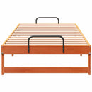 vidaXL Ágykeret Barna 90 x 200 cm Tömör fenyőfa