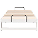 vidaXL Ágykeret Fehér 75 x 190 cm Tömör fenyőfa