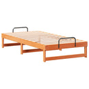 vidaXL Ágykeret Barna 75 x 190 cm Tömör fenyőfa