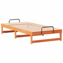 vidaXL Ágykeret Barna 75 x 190 cm Tömör fenyőfa