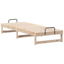 vidaXL Ágykeret Barna 90 x 210 cm Tömör fenyőfa