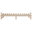 vidaXL Ágykeret Barna 90 x 210 cm Tömör fenyőfa