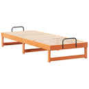 vidaXL Ágykeret Barna 90 x 210 cm Tömör fenyőfa