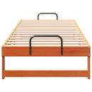 vidaXL Ágykeret Barna 90 x 210 cm Tömör fenyőfa