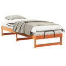 vidaXL Ágykeret Barna 90 x 210 cm Tömör fenyőfa