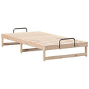 vidaXL Ágykeret Barna 100 x 210 cm Tömör fenyőfa