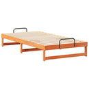 vidaXL Ágykeret Barna 100 x 210 cm Tömör fenyőfa