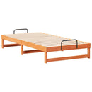 vidaXL Ágykeret Barna 100 x 210 cm Tömör fenyőfa