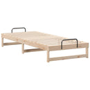 vidaXL Ágykeret Barna 90 x 220 cm Tömör fenyőfa