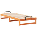 vidaXL Ágykeret Barna 90 x 220 cm Tömör fenyőfa