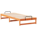 vidaXL Ágykeret Barna 90 x 220 cm Tömör fenyőfa