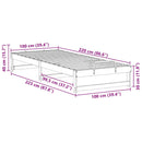 vidaXL Ágykeret Barna 100 x 220 cm Tömör fenyőfa