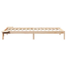vidaXL Ágykeret éjjeliszekrényekkel Természetes 80 x 210 cm