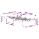 vidaXL Ágykeret éjjeliszekrényekkel Faggyú barna 80 x 210 cm