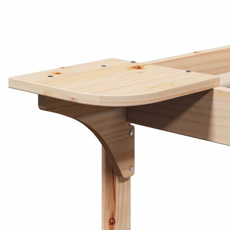 vidaXL Ágykeret éjjeliszekrényekkel Természetes 90 x 210 cm