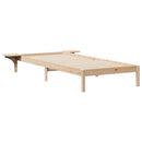 vidaXL Ágykeret éjjeliszekrényekkel Természetes 90 x 210 cm