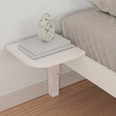 vidaXL Ágykeret éjjeliszekrényekkel Fehér 90 x 210 cm Tömör fenyőfa