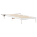 vidaXL Ágykeret éjjeliszekrényekkel Fehér 90 x 210 cm Tömör fenyőfa