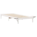 vidaXL Ágykeret éjjeliszekrényekkel Fehér 90 x 210 cm Tömör fenyőfa