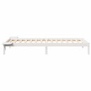 vidaXL Ágykeret éjjeliszekrényekkel Fehér 90 x 210 cm Tömör fenyőfa