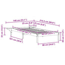 vidaXL Ágykeret éjjeliszekrényekkel Faggyú barna 90 x 210 cm