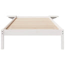 vidaXL Ágykeret éjjeliszekrényekkel Fehér 100 x 210 cm Tömör fenyőfa