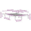 vidaXL Ágykeret éjjeliszekrényekkel Faggyú barna 140 x 210 cm