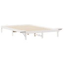 vidaXL Ágykeret éjjeliszekrényekkel Fehér 160 x 210 cm Tömör fenyőfa