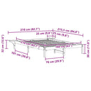 vidaXL Ágykeret éjjeliszekrényekkel Fehér 160 x 210 cm Tömör fenyőfa