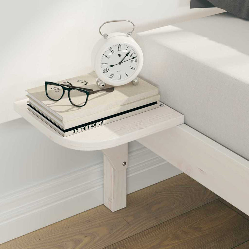 vidaXL Ágykeret éjjeliszekrényekkel Fehér 180 x 210 cm Tömör fenyőfa