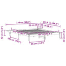 vidaXL Ágykeret éjjeliszekrényekkel Fehér 180 x 210 cm Tömör fenyőfa