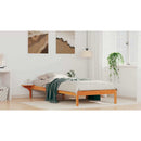 vidaXL Ágykeret éjjeliszekrényekkel Faggyú barna 80 x 220 cm