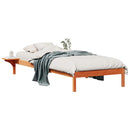 vidaXL Ágykeret éjjeliszekrényekkel Faggyú barna 80 x 220 cm