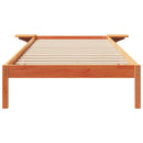 vidaXL Ágykeret éjjeliszekrényekkel Faggyú barna 100 x 220 cm